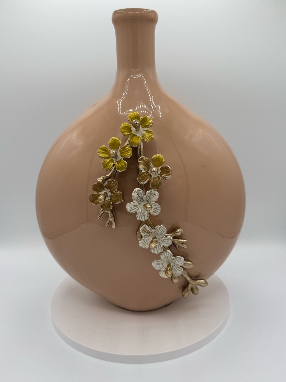 Moksha Glass Bottle Vase-Pink Mauve